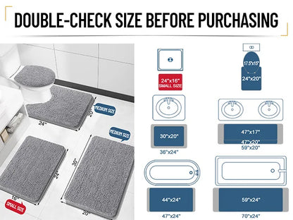 Luxury bathroom rugs are extremely soft (thick, absorbent, non-slip, and washable)