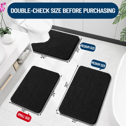 Luxury bathroom rugs are extremely soft (thick, absorbent, non-slip, and washable)