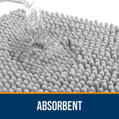 Luxury bathroom rugs are extremely soft (thick, absorbent, non-slip, and washable)