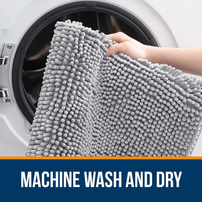 Luxury bathroom rugs are extremely soft (thick, absorbent, non-slip, and washable)