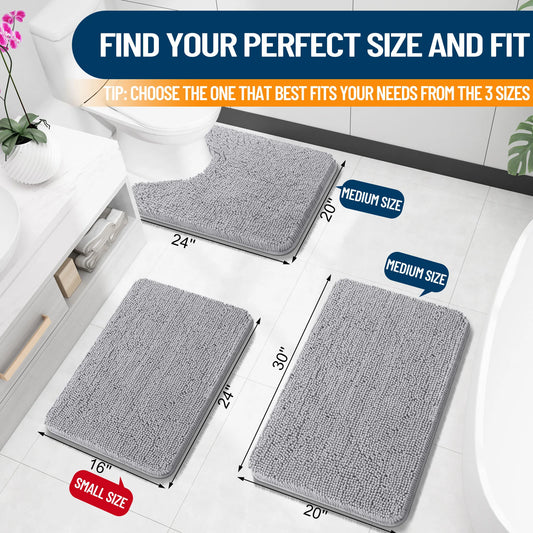 Luxury bathroom rugs are extremely soft (thick, absorbent, non-slip, and washable)