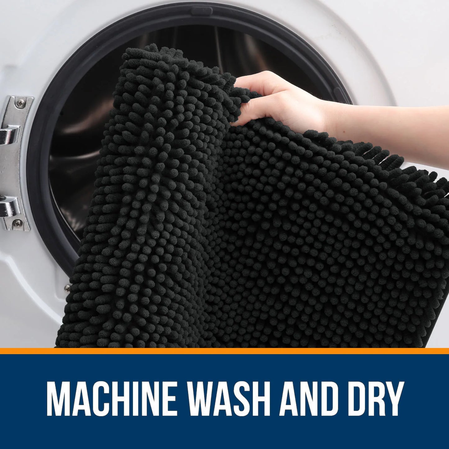 Luxury bathroom rugs are extremely soft (thick, absorbent, non-slip, and washable)