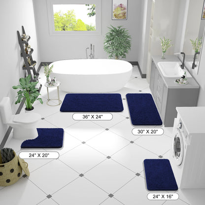 Luxury bathroom rugs are extremely soft (thick, absorbent, non-slip, and washable)