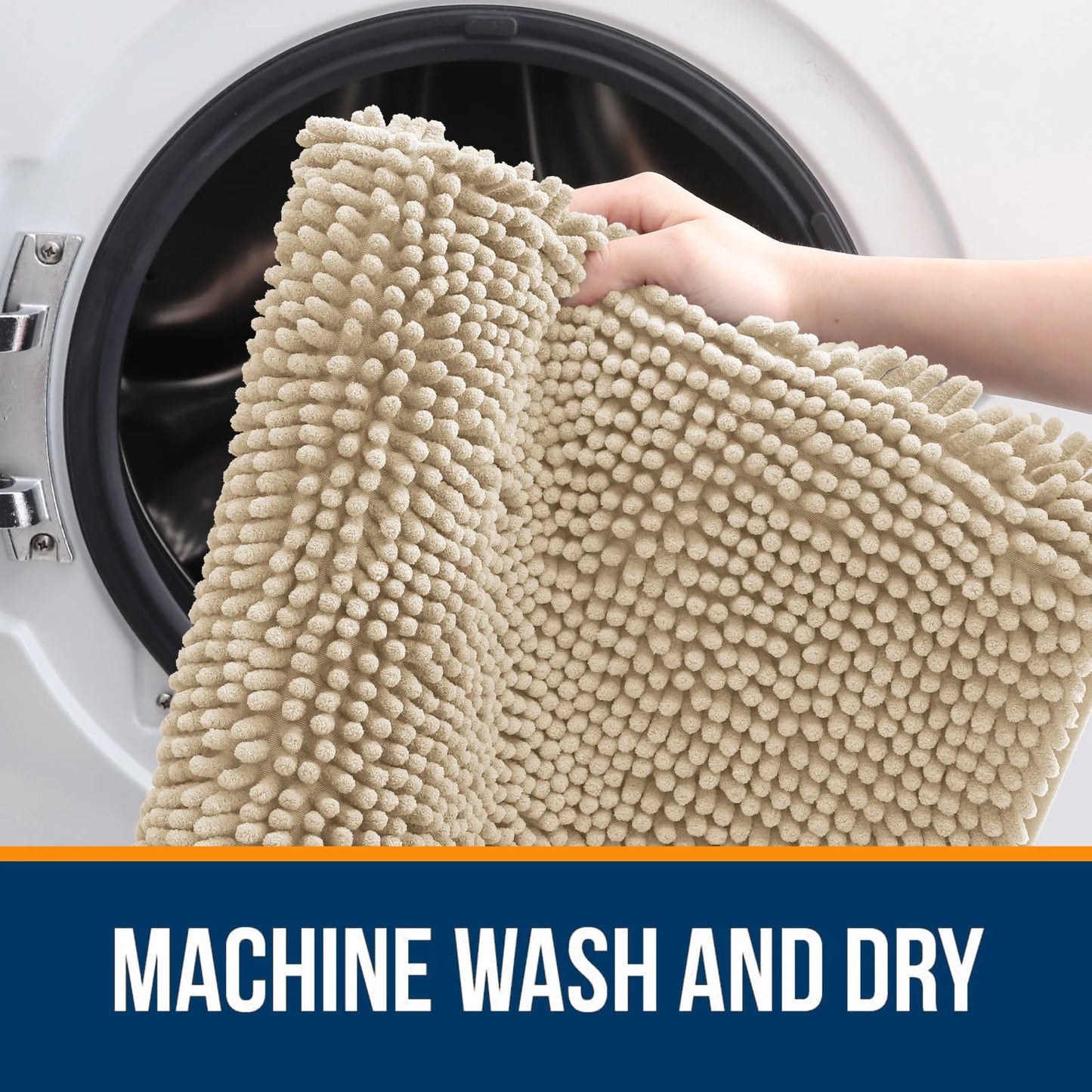 Luxury bathroom rugs are extremely soft (thick, absorbent, non-slip, and washable)