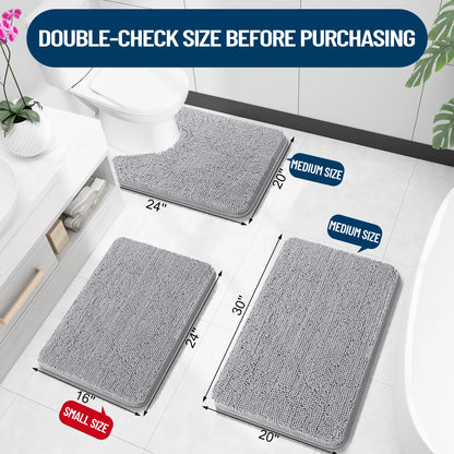 Luxury bathroom rugs are extremely soft (thick, absorbent, non-slip, and washable)