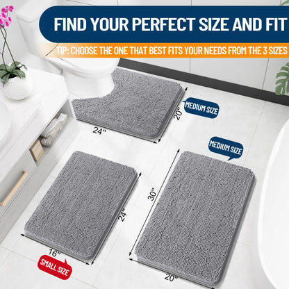 Luxury bathroom rugs are extremely soft (thick, absorbent, non-slip, and washable)