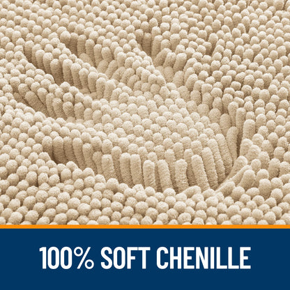 Luxury bathroom rugs are extremely soft (thick, absorbent, non-slip, and washable)
