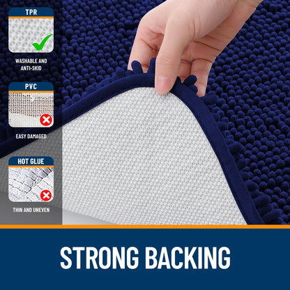 Luxury bathroom rugs are extremely soft (thick, absorbent, non-slip, and washable)