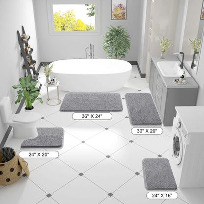 Luxury bathroom rugs are extremely soft (thick, absorbent, non-slip, and washable)