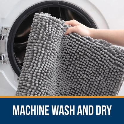 Luxury bathroom rugs are extremely soft (thick, absorbent, non-slip, and washable)