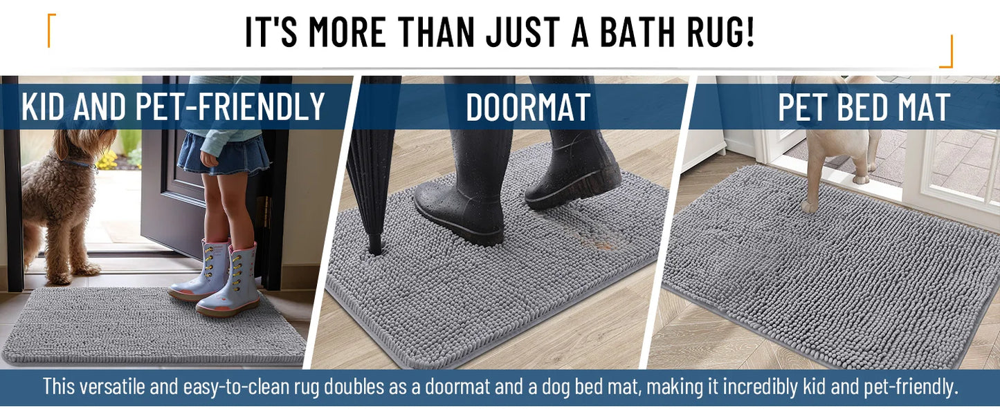 Luxury bathroom rugs are extremely soft (thick, absorbent, non-slip, and washable)