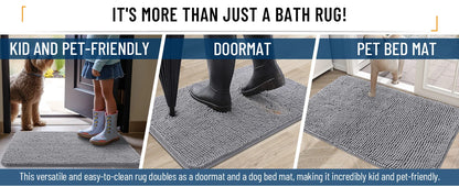 Luxury bathroom rugs are extremely soft (thick, absorbent, non-slip, and washable)