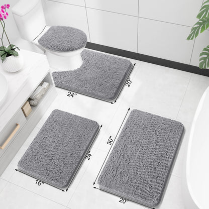 Luxury bathroom rugs are extremely soft (thick, absorbent, non-slip, and washable)