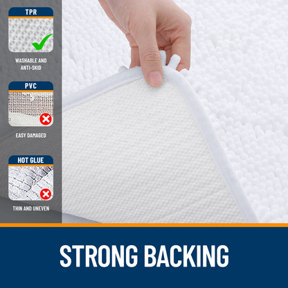 Luxury bathroom rugs are extremely soft (thick, absorbent, non-slip, and washable)