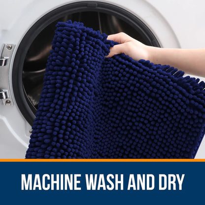 Luxury bathroom rugs are extremely soft (thick, absorbent, non-slip, and washable)