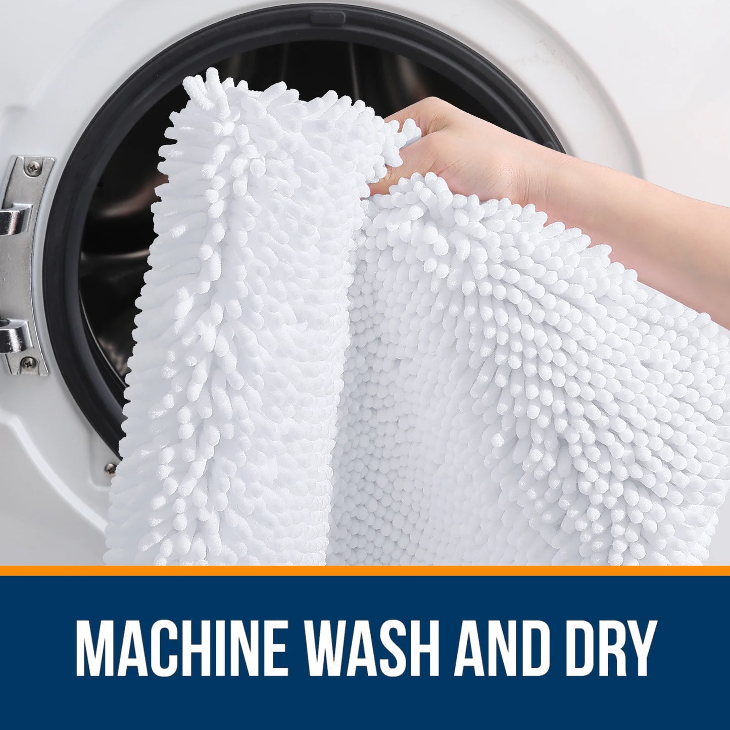 Luxury bathroom rugs are extremely soft (thick, absorbent, non-slip, and washable)